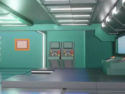 Sci Fi Lab Low-poly 3D model purchase