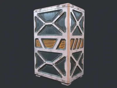 Sci-fi Wardrobe Low-poly 3D model