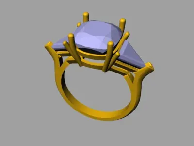 Fency diamond ring 3D print model