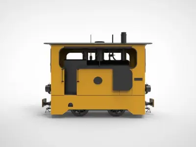 train tram  old 3D model