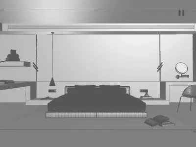 Bedroom interior scenes 3D model