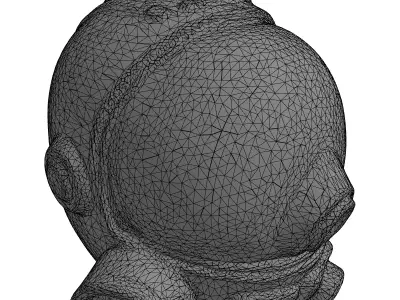 Distressed SciFi Hazmat Helmet Low-poly 3D model