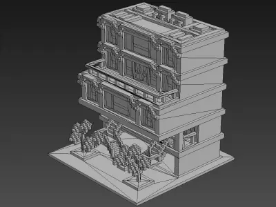 House Voxel - 19 Low-poly 3D model