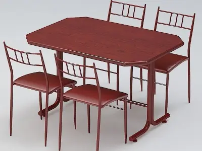Chair and Table Set 3D model