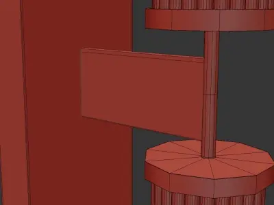 BERTH two - light wall sconce in brass 3D model