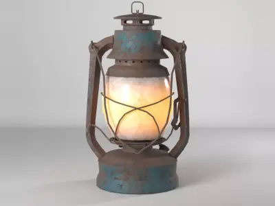 rusty lantern--personal use-- - PBR 3D model