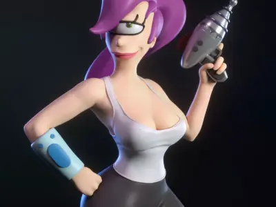 Leela from Futurama 3D print model