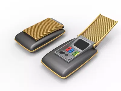 Communicator from the movie Star Trek Generations 1994 3D print model