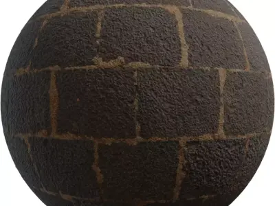 Basalt Cobblestone Street PBR Texture Texture