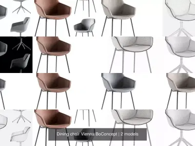 Dining chair Vienna BoConcept 3D Model Pack