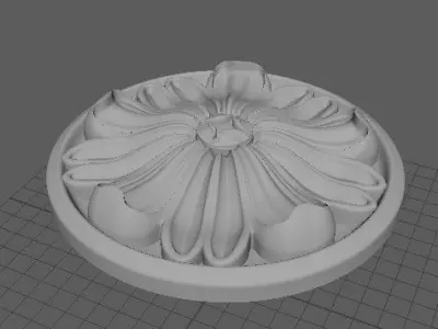 rosette flower 3D model 13