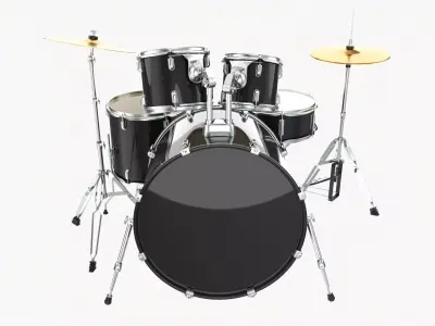 Acoustic drum set 3D model