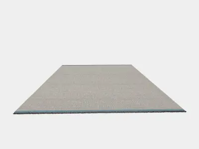 Vintage rug with fringes 3D model