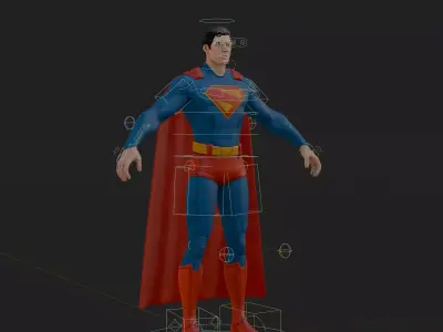 Superman 3D Model Corenswet Fortnite Rigged PBR Blender FBX Low-poly 3D model