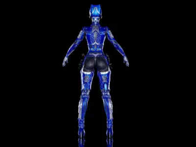 Low-poly model of the character Ghost Fury Low-poly 3D model