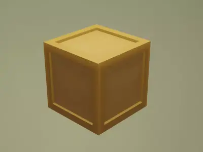 Simple game-ready box Free low-poly 3D model