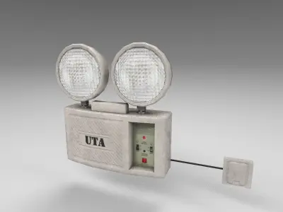 Emergency Lamp on and off Free low-poly 3D model
