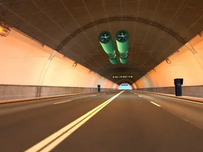 Tunnel Highway Road Low-poly 3D model