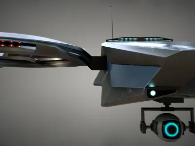 Cyberpunk Scout Drone Low-poly 3D model