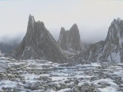 Landscapes 1 - Snowy Mountain 1e 3D model