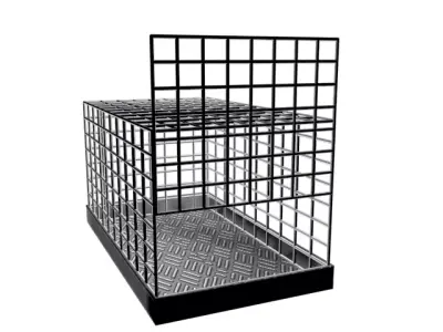 Steel Cage Low-poly 3D model