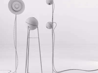 Half and Halos Floor Lamp by Milan Iluminacion 3D model