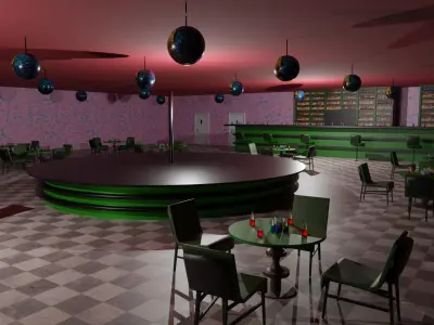 Night Club Low-poly 3D model