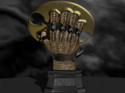 Predator 2 Smart Disc with Hand File STL OBJ for 3D Printing  3D print model