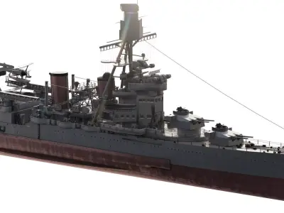 WW2 JAPANESE CRUISER 3D model