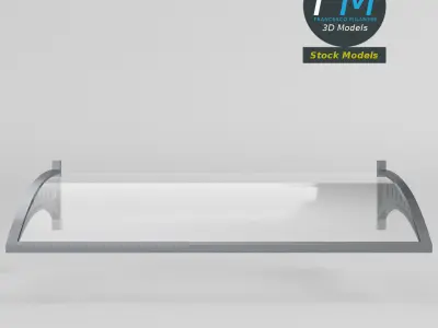 Canopy shelter with glass cover 3D model