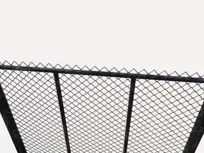 Wire Chain Link Fence 3D model