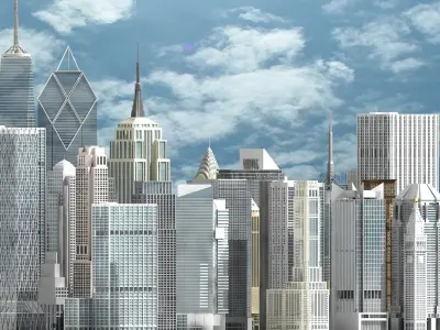 3D New York Skyscrapers 3D model