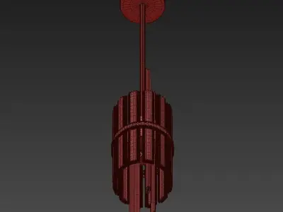 Corbett Symphony 6 12 Wide Gold Leaf Mini Pendant 3D model