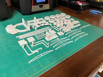 43 ft Hopper Trailer 1-25th scale 3D print model