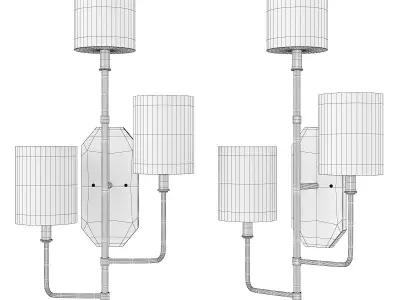 Currey and Co Knowsley Right Wall Sconce Low-poly 3D model