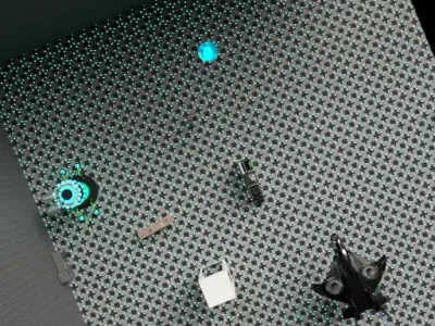 Alien Lab SciFi 3D Scene in Blender 3D model