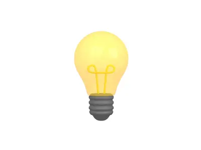 Light Bulb v1 002 Low-poly 3D model