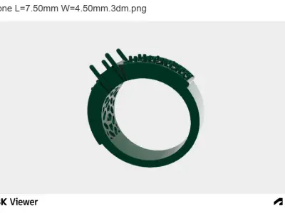 Lattice Halo Ring 3D print model