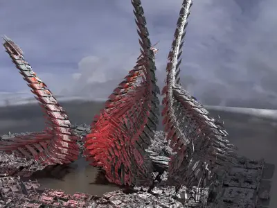 Dino Bone Towers 3 designs 3D model