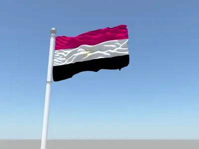 Egypt flag 3D model