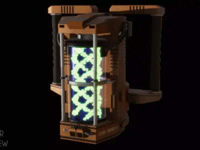 Sci-Fi Container 3D model