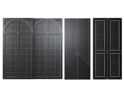 Classic rattan door 3D model