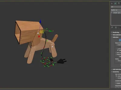 Decorative dog lamp 3D model