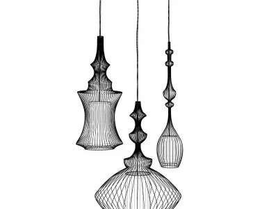 Emperor  Opium and Tibet pendant lamps 3D model
