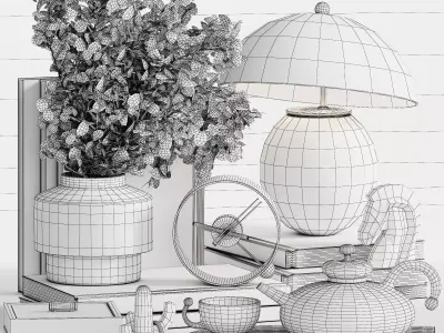 Decorative Set 031 Low-poly 3D model