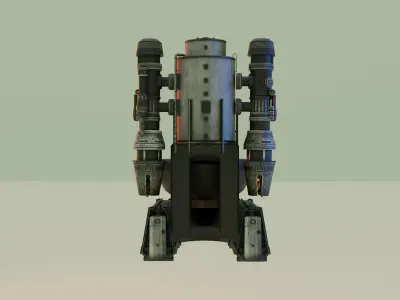 skibidi toilet flamethrower 3D model