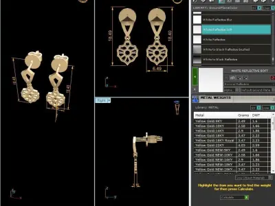 Women Earrings 3D print model