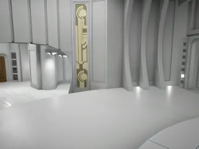 CloudCity Upper Corridors Asset Packs Low-poly 3D model