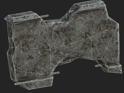 Wall 06 Pbr Low-poly 3D model