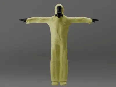 Hazmat Character Rigged 3D model